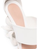 No.13 floral-appliqued 80mm leather wedge sandals