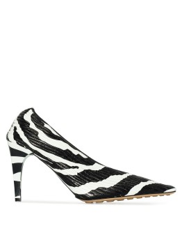 90mm two-tone leather pumps