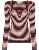buckle-detail V-neck top