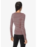 buckle-detail V-neck top