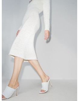 Intrecciato strap 95mm mules