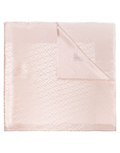 logo-print silk scarf