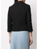 three-quarter-length sleeve bouclé blazer