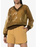 sequinned check jumper
