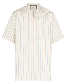GG-print bowling shirt