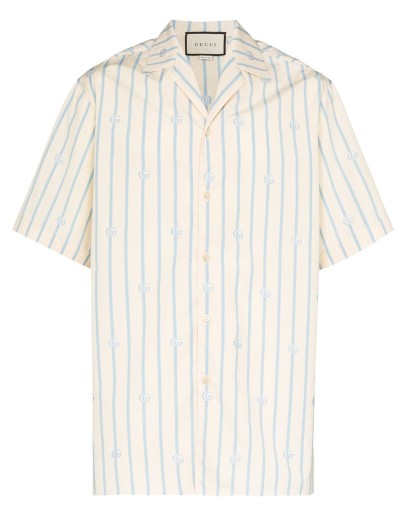GG-print bowling shirt