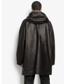 hooded shift parka coat