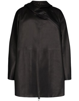hooded shift parka coat