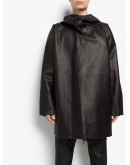 hooded shift parka coat