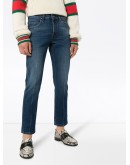 slim-leg cropped jeans