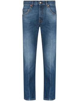 slim-leg cropped jeans