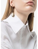 gold-tone pearl drop earrings