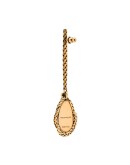 gold-tone pearl drop earrings