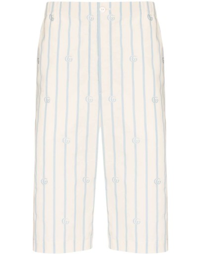 Double G striped shorts