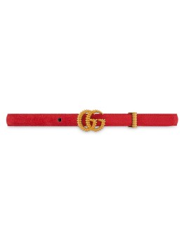Double G suede belt