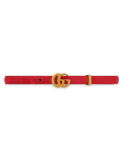 Double G suede belt