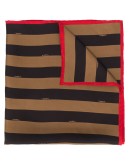 striped logo print scarf