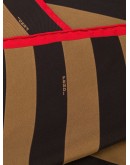 striped logo print scarf