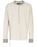lace-up detail sweatshirt