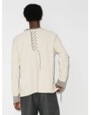 lace-up detail sweatshirt