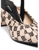 80 monogram print slingback pumps
