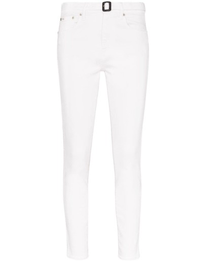belted high-rise jeans