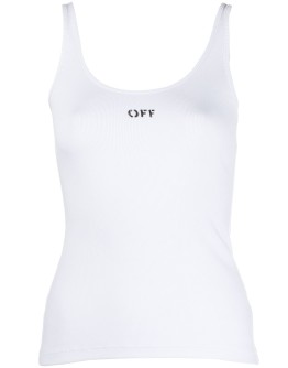 logo print tank top