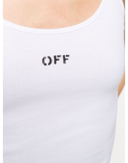 logo print tank top
