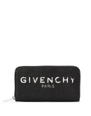 vintage-effect logo zip-around wallet