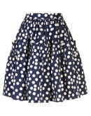 polka dot tiered skirt
