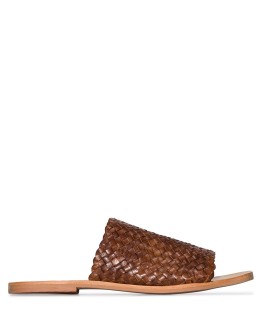 Pia woven leather slides