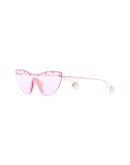 cat-eye stud embellished mask sunglasses