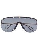 mask-frame tinted sunglasses