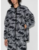 logo-print shell jacket