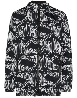 logo-print shell jacket