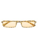tiger print rectangular-frame sunglasses