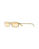 tiger print rectangular-frame sunglasses