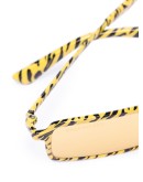 tiger print rectangular-frame sunglasses