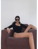 square-frame tinted sunglasses
