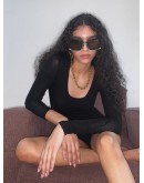 square-frame tinted sunglasses
