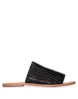 Pia woven leather slides