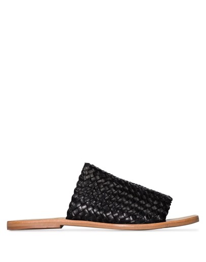 Pia woven leather slides