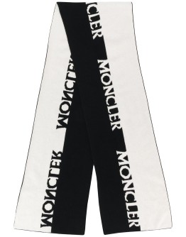 jacquard logo scarf