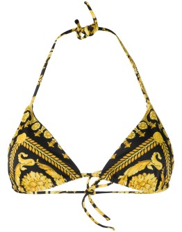 baroque print bikini top