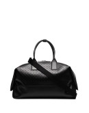 Intarsio woven-look holdall