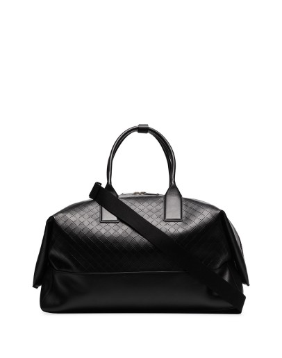 Intarsio woven-look holdall