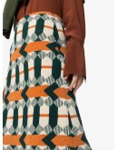 geometric-print jacquard pencil skirt