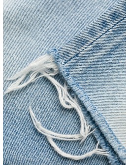 frayed-edge denim shorts