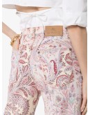 paisley pattern wide leg jeans