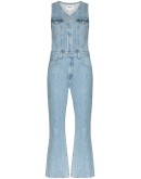 '70s sleeveless denim jumpsuit